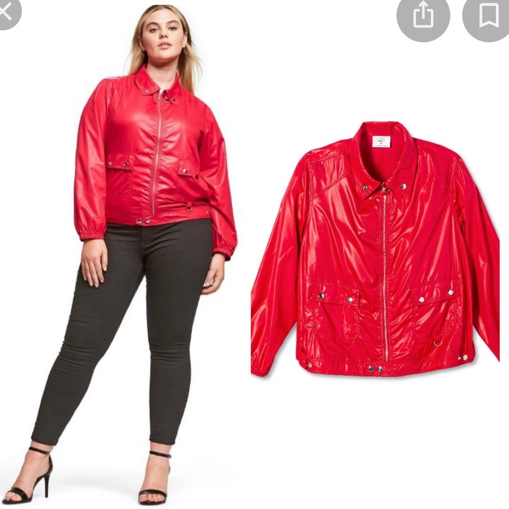 Proenza Schouler for Target plus size red jacket.
